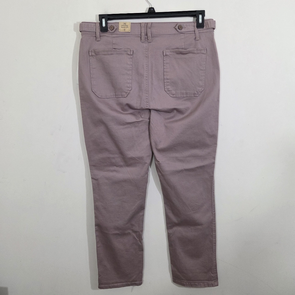 NWT Democracy "Ab" Technology Ankle Skimmer Trouser Mauve Pink Size 14 High Rise - Picture 6 of 11